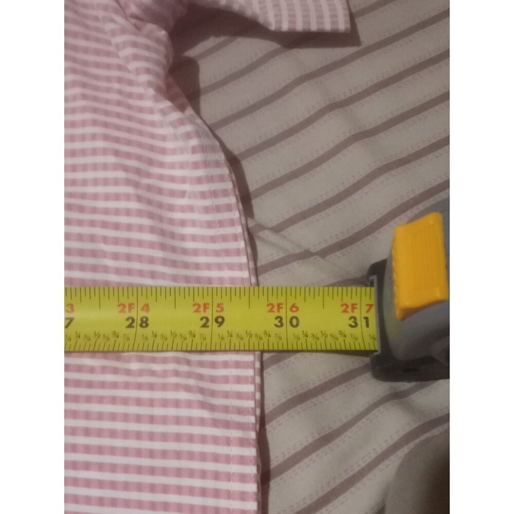 New Roundtree & Yorke Short Sleeve 2XB Pink White Check Hangout S/S Shirt NWT - Picture 12 of 13